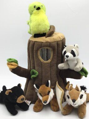 Plush Treehouse Playset w/ Forest Animals UNIPAK